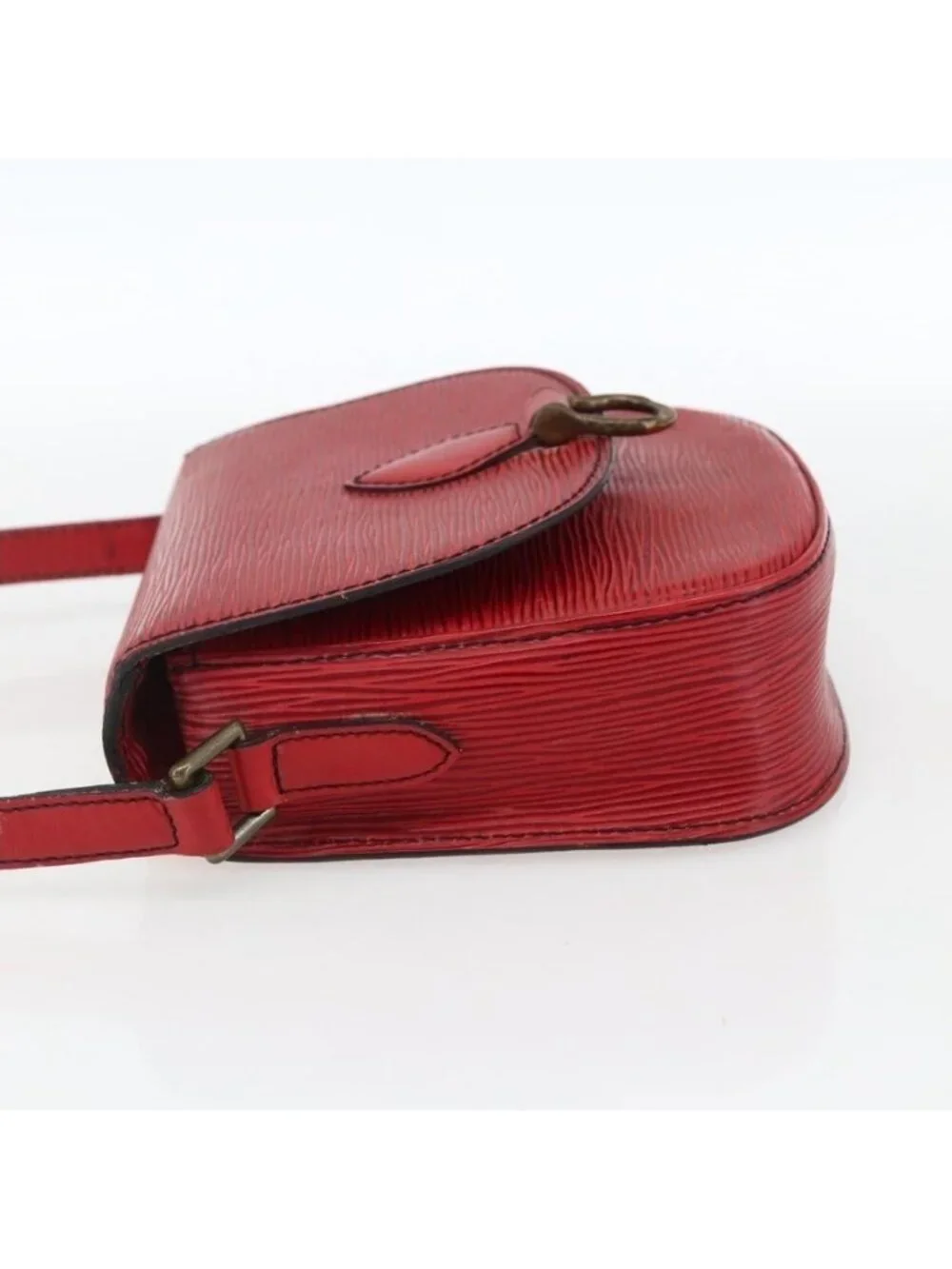 Authentic LOUIS VUITTON Epi Saint Cloud PM Shoulder Bag Red M52217 LV